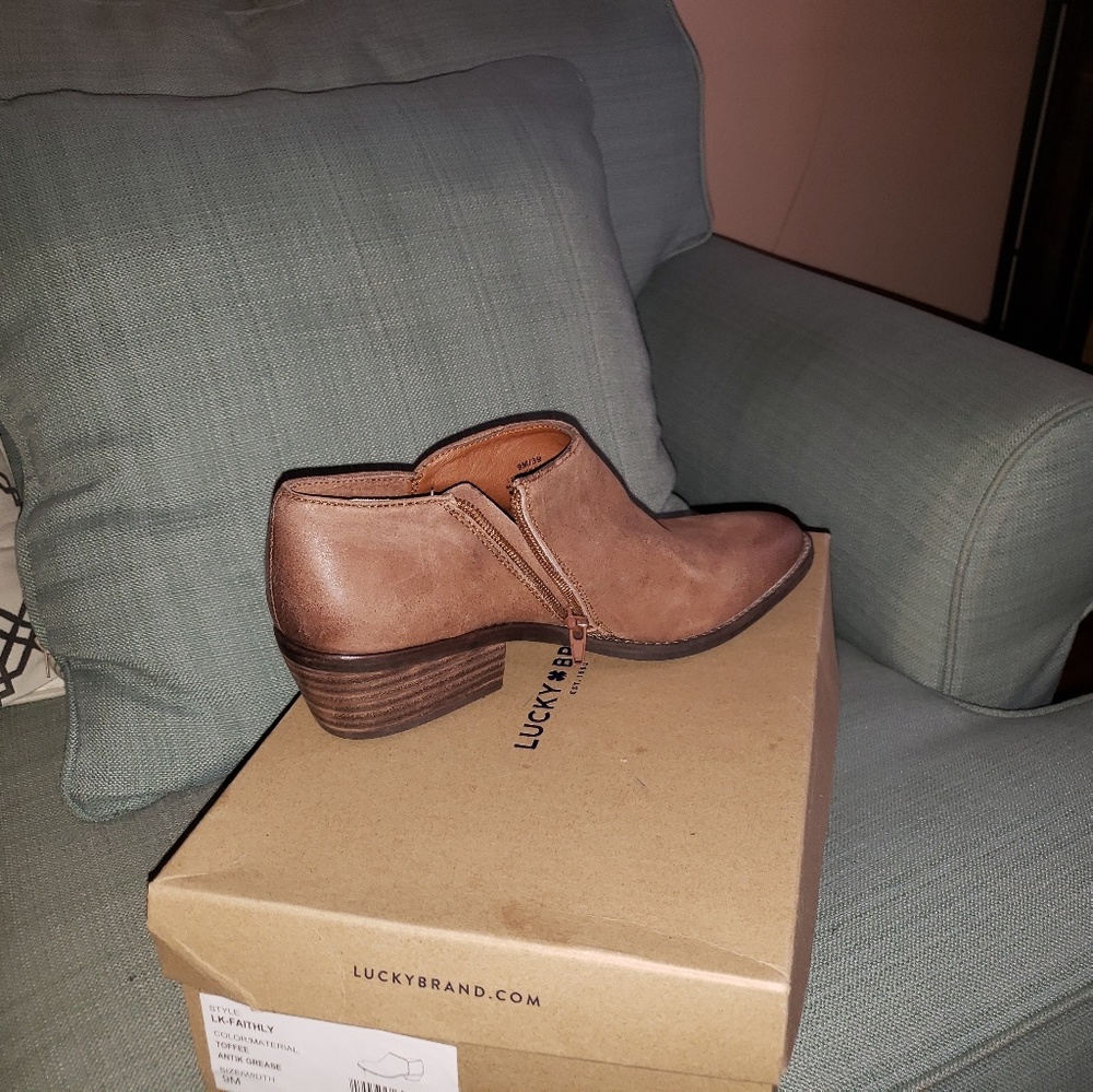 Lucky Brand bootties brand new.  Never used.